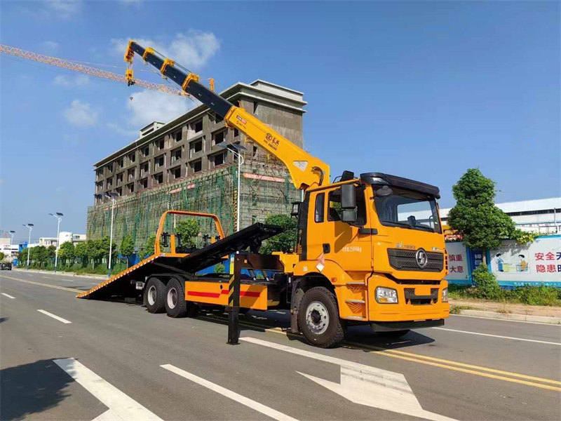 陜汽德龍M3000后雙橋清障帶吊車可上京牌