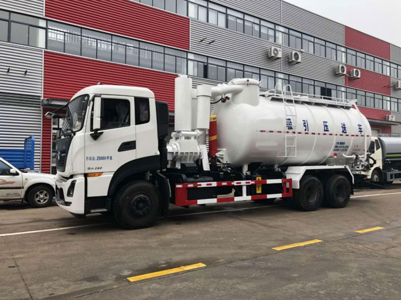 氣動真空型負壓吸引壓送車-除塵灰運輸車