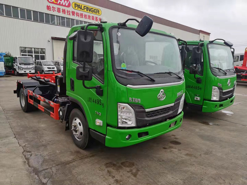 柳汽L2藍牌車廂可卸式垃圾車-確保能上京牌、進三環(huán)、帶免征的勾臂車