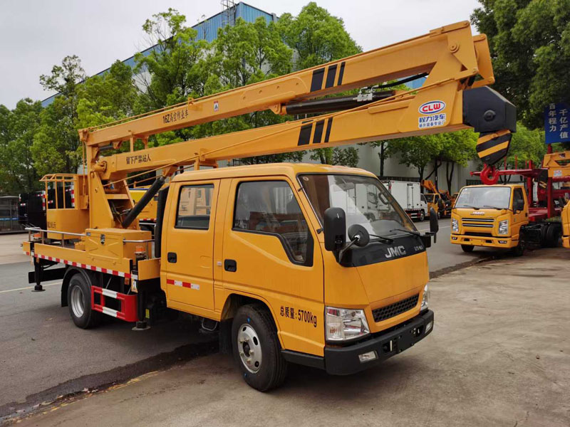 ?江鈴順達雙排座16米/17.5米折疊臂黃牌高空作業(yè)車